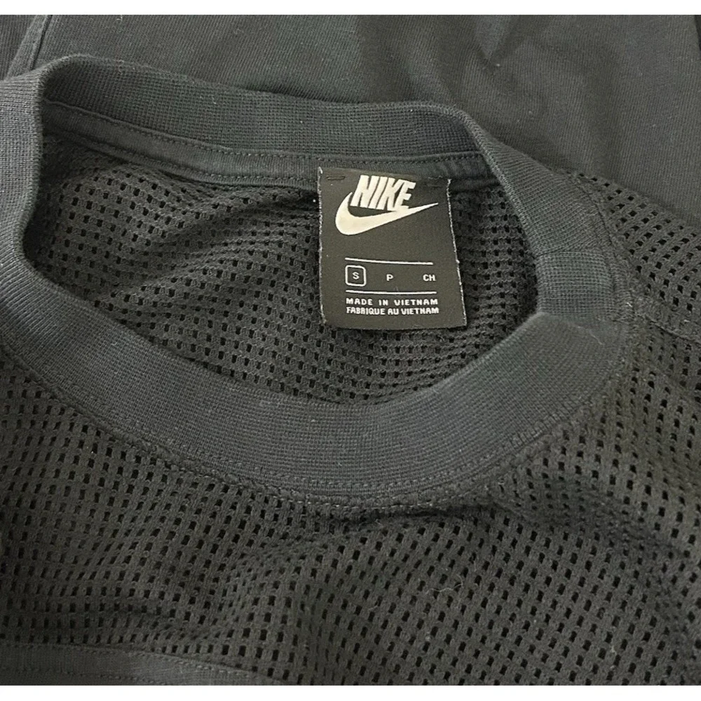 Nike Sportswear Mesh Jersey Shirt Dress Small Black Cotton‎ Sporty Athletic